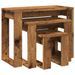 Tables gigognes 3 pcs vieux bois bois d'ingénierie - Photo n°7