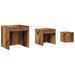 Tables gigognes 3 pcs vieux bois bois d'ingénierie - Photo n°2