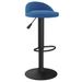 Tabouret assise arrondie velours bleu Luna - Lot de 2 - Photo n°3