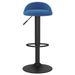 Tabouret assise arrondie velours bleu Luna - Lot de 2 - Photo n°4