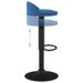 Tabouret assise arrondie velours bleu Luna - Lot de 2 - Photo n°7