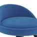 Tabouret assise arrondie velours bleu Luna - Lot de 2 - Photo n°8