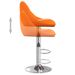 Tabouret avec dossier et assise en simili cuir orange Loka - Photo n°4