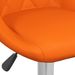 Tabouret avec dossier et assise en simili cuir orange Loka - Photo n°5