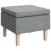 Tabouret avec pieds en bois Gris clair Tissu - Photo n°2