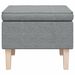 Tabouret avec pieds en bois Gris clair Tissu - Photo n°3