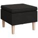 Tabouret avec pieds en bois Noir Tissu - Photo n°2