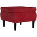 Tabouret avec pieds en bois Rouge bordeaux Velours - Photo n°1