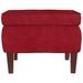 Tabouret avec pieds en bois Rouge bordeaux Velours - Photo n°3