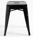 Tabouret bas 45 cm Kontoir en acier brillant - Design industriel et élégant - Photo n°2