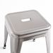 Tabouret bas industriel acier brillant Kontoir 45 cm - Photo n°4