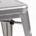 Tabouret bas industriel acier brillant Kontoir 45 cm - Photo n°2