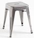 Tabouret bas industriel acier brillant Kontoir 45 cm - Photo n°1