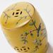 Tabouret bas oriental jaune motifs fleurs - Photo n°3