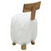 Tabouret Blanc Bois de teck massif - Photo n°4