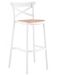 Tabouret coloniale bois et rotin synthétique blanc kantik 75 cm - Photo n°1