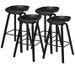 Tabouret de bar ABS noir et pieds métal noir Arima - Lot de 4 - Photo n°1