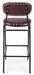 Tabouret de bar acier bordeaux Debbie hauteur d'assise 74 cm - Photo n°2