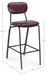 Tabouret de bar acier bordeaux Debbie hauteur d'assise 74 cm - Photo n°5