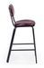 Tabouret de bar acier bordeaux Debbie hauteur d'assise 74 cm - Photo n°9