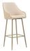 Tabouret de bar alaska -a- ensemble crème 2 pièces cm 52x46x111 (hauteur d'assise cm 78) - Photo n°1