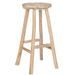 Tabouret de bar chêne massif clair AZURA - Hauteur d'assise 80 cm - Photo n°1