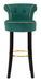Tabouret de bar crème en velours avec structure dorée Dora - Photo n°1