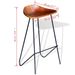 Tabouret de bar cuir marron et pieds métal noir Ural - lot de 2 - Photo n°5