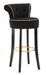 Tabouret de bar Dora noir en velours et métal doré - Photo n°1
