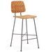Tabouret de bar en osier et pieds métal noir RANDY - Hauteur d'assise 70 cm - Photo n°1