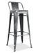 Tabouret de bar industriel KABAR Premium en acier renforcé vintage avec dossier – Assise 76 cm – Haut de gamme - Photo n°1