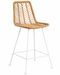 Tabouret de bar KENYA en rotin naturel synthétique et acier - Photo n°1