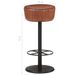 Tabouret de bar Marron Cuir véritable Havane - Photo n°5