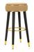 Tabouret de bar marron design rétro chic doré London - Photo n°1