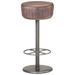 Tabouret de bar Marron foncé Cuir véritable Havane - Hauteur d'assise 76 cm - Photo n°1