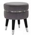 Tabouret de bar paris gris argenté ø 35 x 40,5 cm - Photo n°1