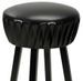 Tabouret de bar rond simili cuir et pieds métal noir Haryela - Lot de 2 - Photo n°3