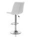 Tabouret de bar simili cuir blanc et pieds métal chromé Pola - Lot de 2 - Photo n°2