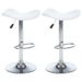 Tabouret de bar simili cuir blanc Ore - Lot de 2 - Photo n°1