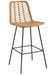 Tabouret de bar TAKA en rotin naturel synthétique et acier – Hauteur d'assise 73 cm - Photo n°1