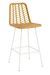 Tabouret de bar TAKA en rotin naturel synthétique et acier – Hauteur d'assise 73 cm - Photo n°1