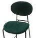 Tabouret de bar velours vert et pieds métal noir Ethel - Photo n°4