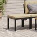 Tabouret de jardin avec coussin noir acier enduit de poudre - Photo n°1