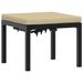 Tabouret de jardin avec coussin noir acier enduit de poudre - Photo n°2