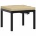 Tabouret de jardin avec coussin noir acier enduit de poudre - Photo n°5