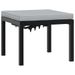 Tabouret de jardin avec coussin noir acier enduit de poudre - Photo n°2