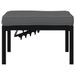 Tabouret de jardin avec coussin noir aluminium - Photo n°3