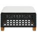 Tabouret de jardin et coussin noir 63,5x56x32 cm résine tressée - Photo n°4