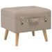 Tabouret de rangement 40 cm Beige Tissu - Photo n°1