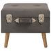 Tabouret de rangement 40 cm Gris Velours - Photo n°3